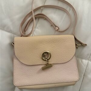 Botkier Cream and Tan Crossbody Bag